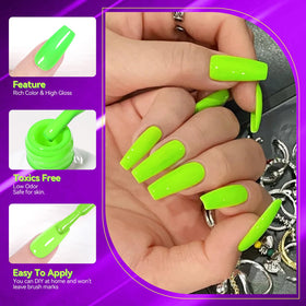 Born Pretty Neon Gel Nail Polish application process