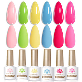 Born Pretty Neon Gel Polish Set with vibrant candy colours