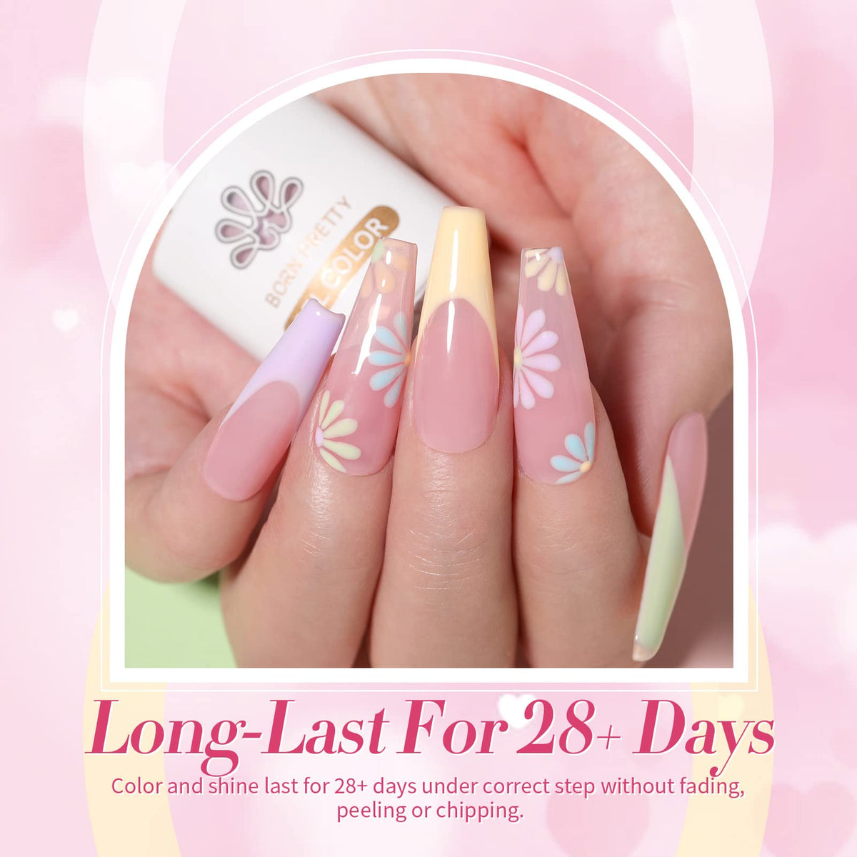 Born Pretty pastel gel nail polish in vibrant colours