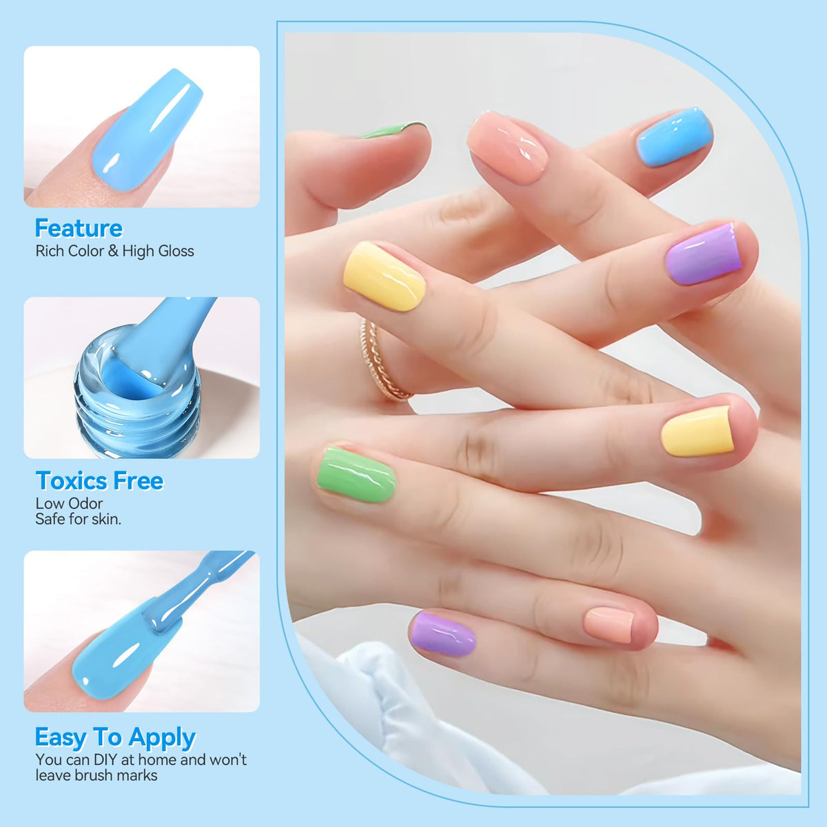 Born Pretty pastel gel nail polish set packaging