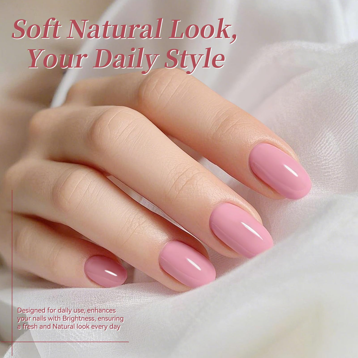 Born Pretty pastel pink gel polish set displayed on a table