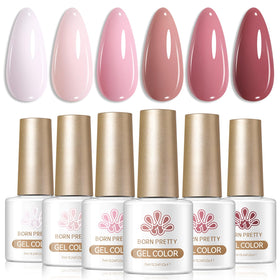 Born Pretty pastel pink gel polish set with six 7ml bottles