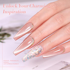 Born Pretty Pink Cat Magnetic Eye Gel Nail Polish bottle side view