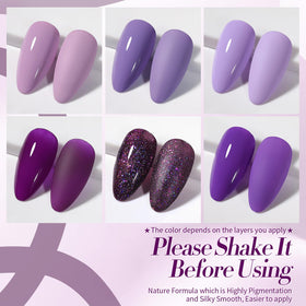Born Pretty Purple Gel Nail Polish 15mL with brush applicator