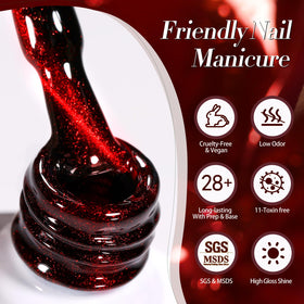 Born Pretty Red Cat Magnetic Eye Gel Nail Polish Set packaging