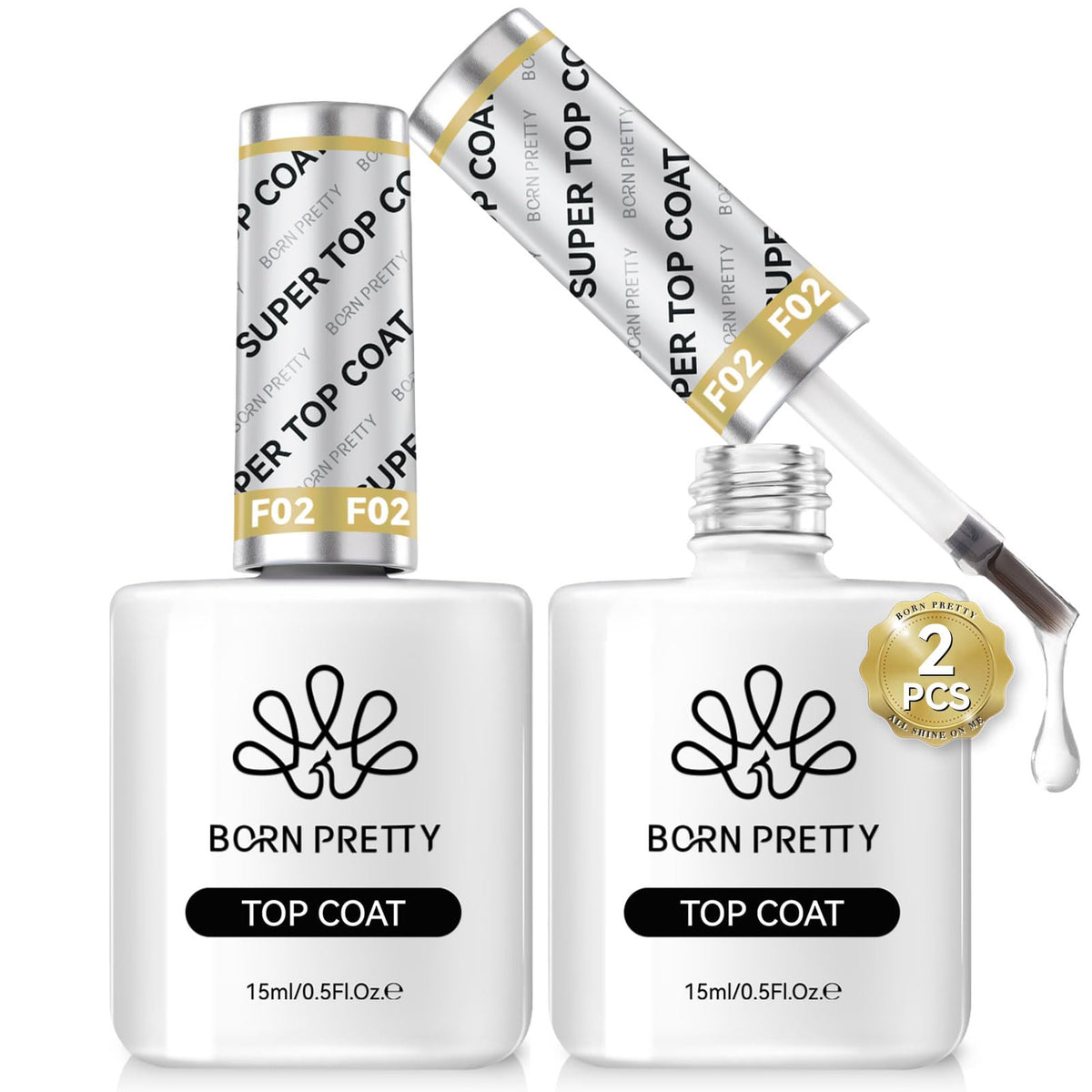 Born Pretty Super Top Gel Polish 15ml front view