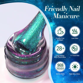 Born Pretty Sway Sea Gel Nail Polish with nail art tools