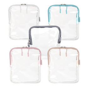 BORSALI TSA Approved Toiletry Bag 5-Pack assortment of colours