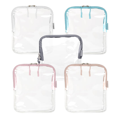 BORSALI TSA Approved Toiletry Bag 5-Pack assortment of colours
