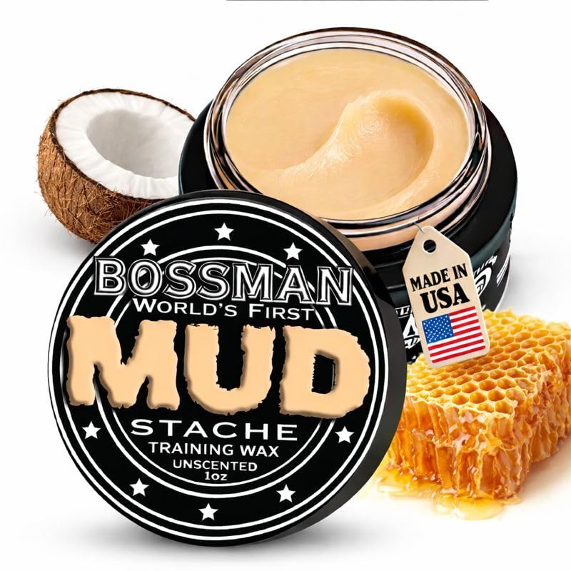 Bossman MUD Mustache Wax 1 oz front view