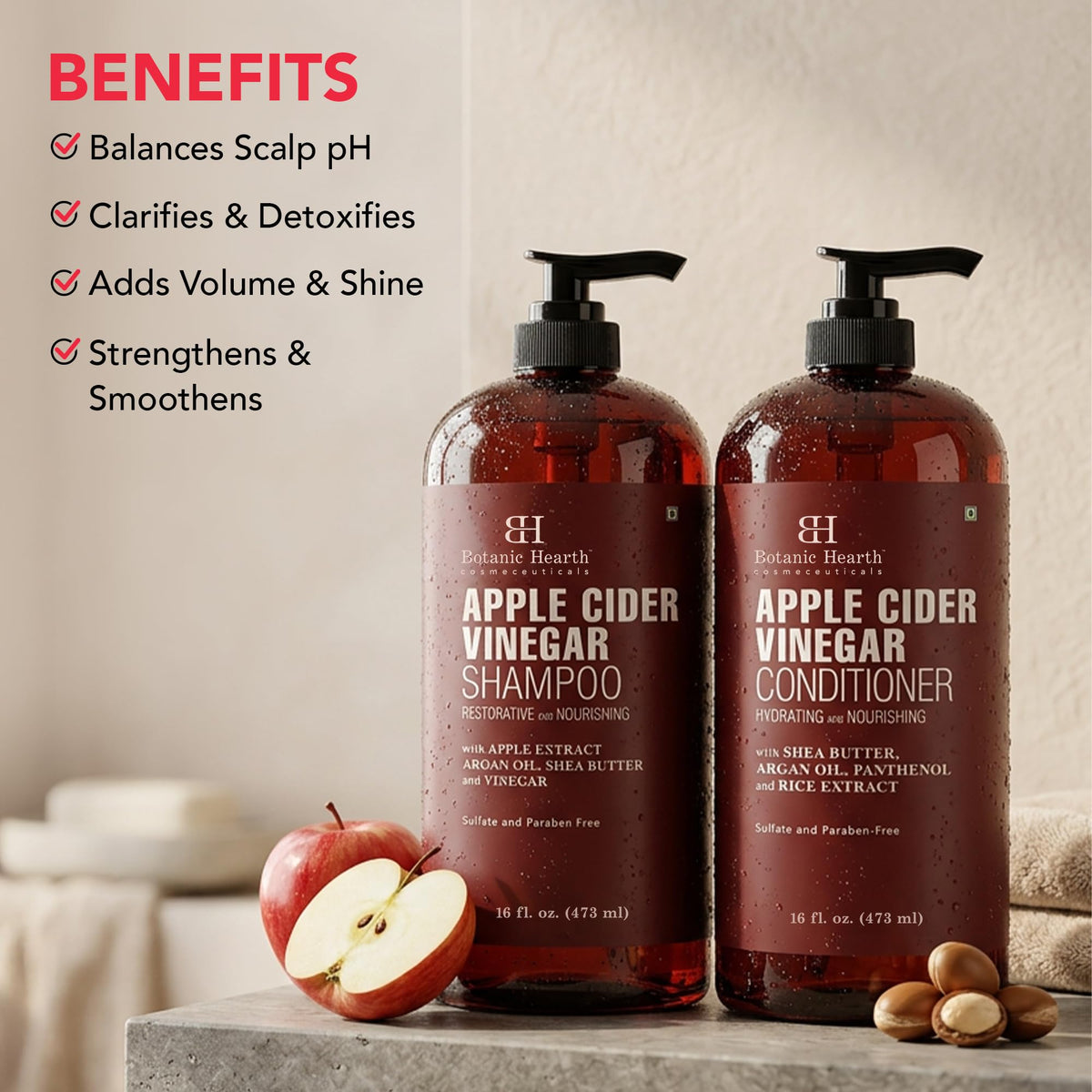Botanic Hearth Apple Cider Vinegar Conditioner front view, 16 fl oz