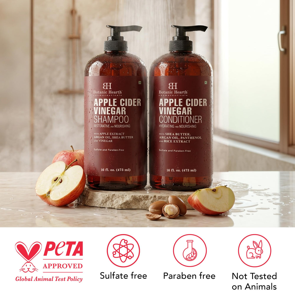 Botanic Hearth Apple Cider Vinegar Shampoo texture on hand