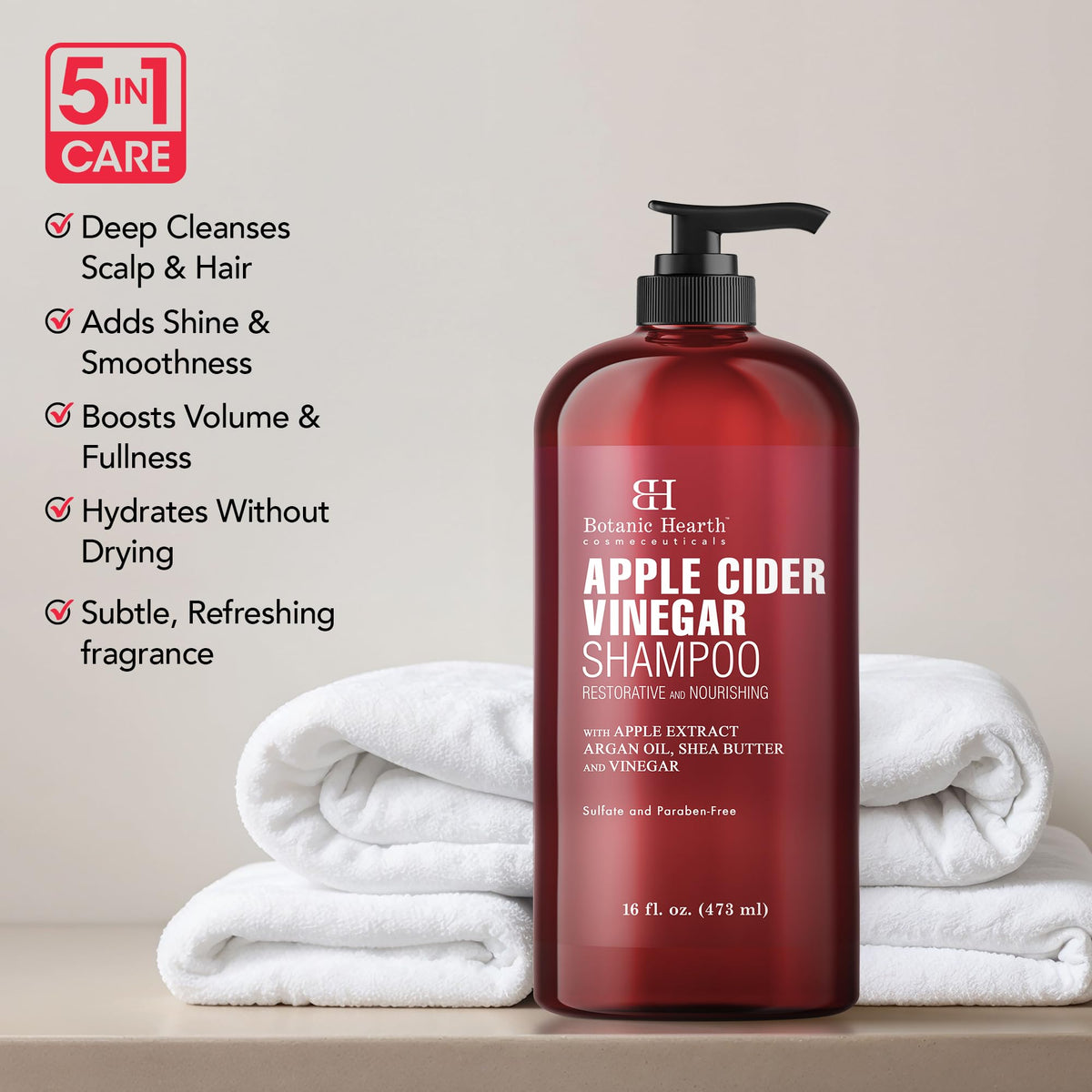Botanic Hearth Apple Cider Vinegar Shampoo with coconut and apple extract