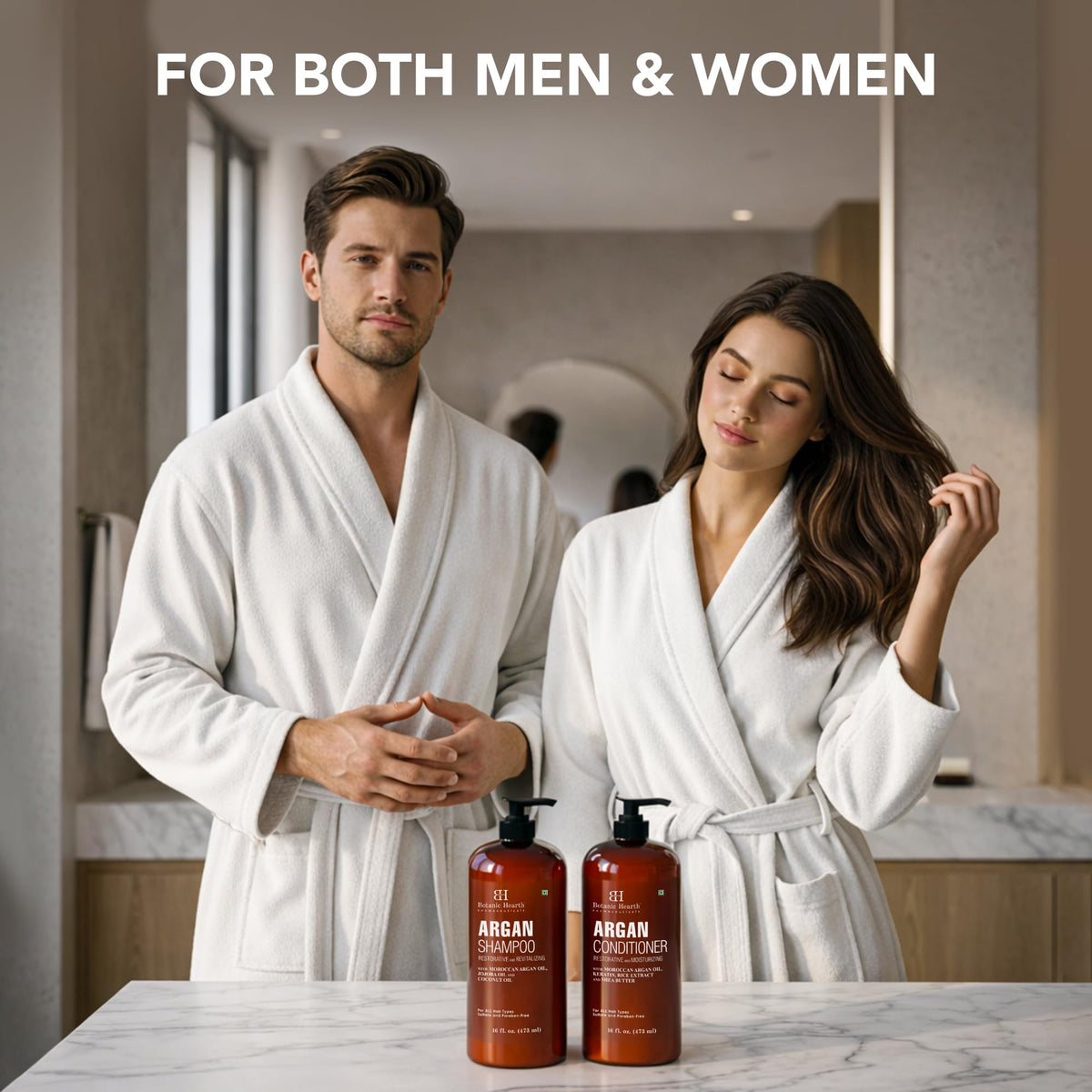 Botanic Hearth Argan Oil Shampoo and Conditioner set packaging