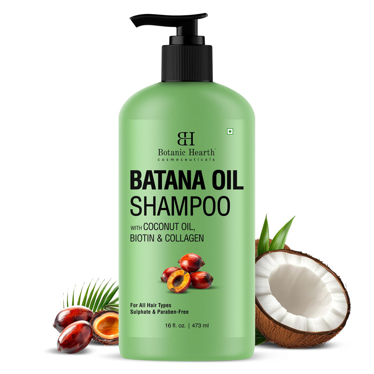 Botanic Hearth Batana Oil Shampoo label details