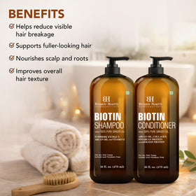 Botanic Hearth Biotin Shampoo bottle with Ginger Oil label