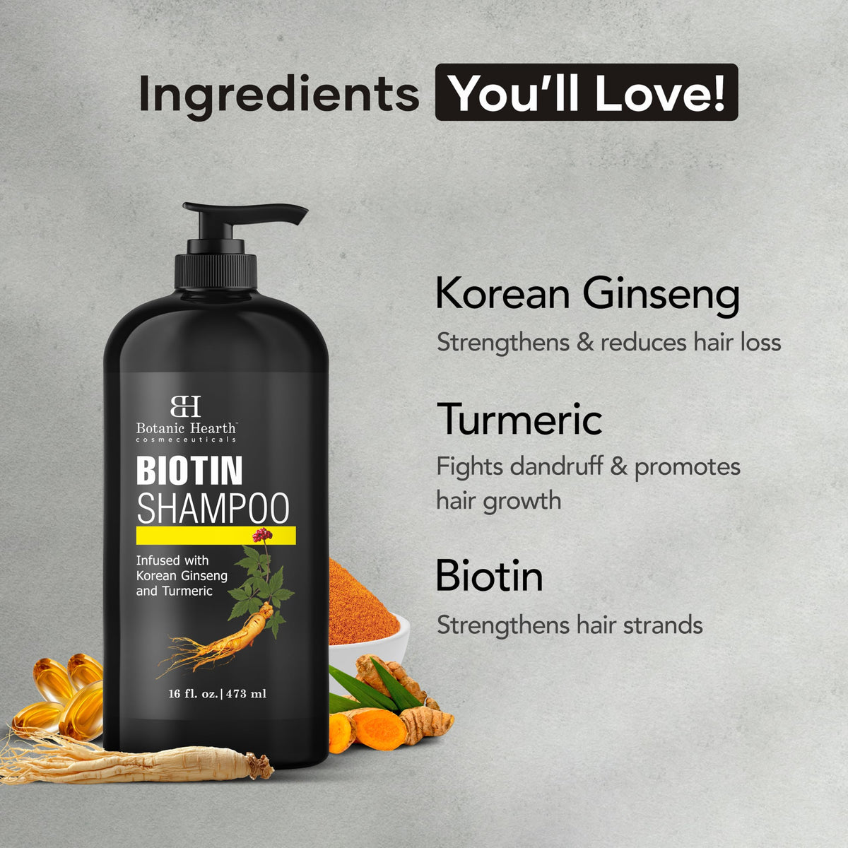 Botanic Hearth Biotin Shampoo packaging details