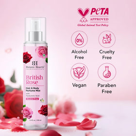 Botanic Hearth British Rose Hair Perfume & Body Mist close-up of spray nozzle