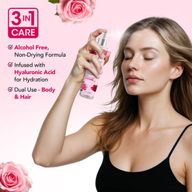 Botanic Hearth British Rose Hair Perfume & Body Mist side view