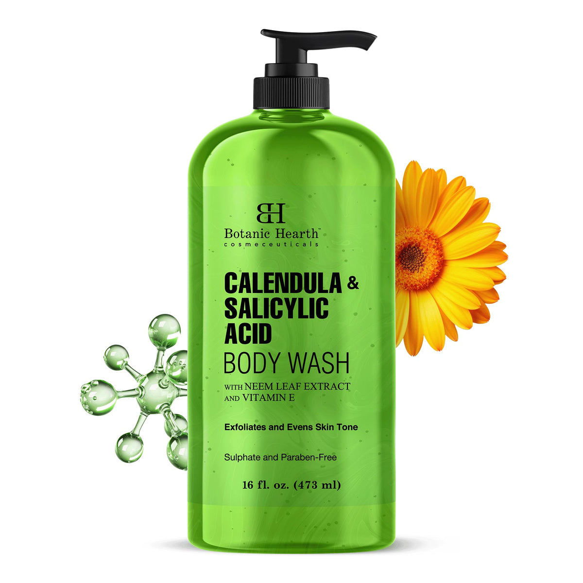 Botanic Hearth Calendula & Salicylic Acid Body Wash 16 fl oz front view