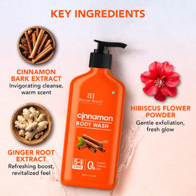 Botanic Hearth Cinnamon Body Wash 16 fl oz back view