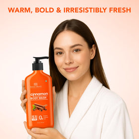 Botanic Hearth Cinnamon Body Wash with cinnamon sticks
