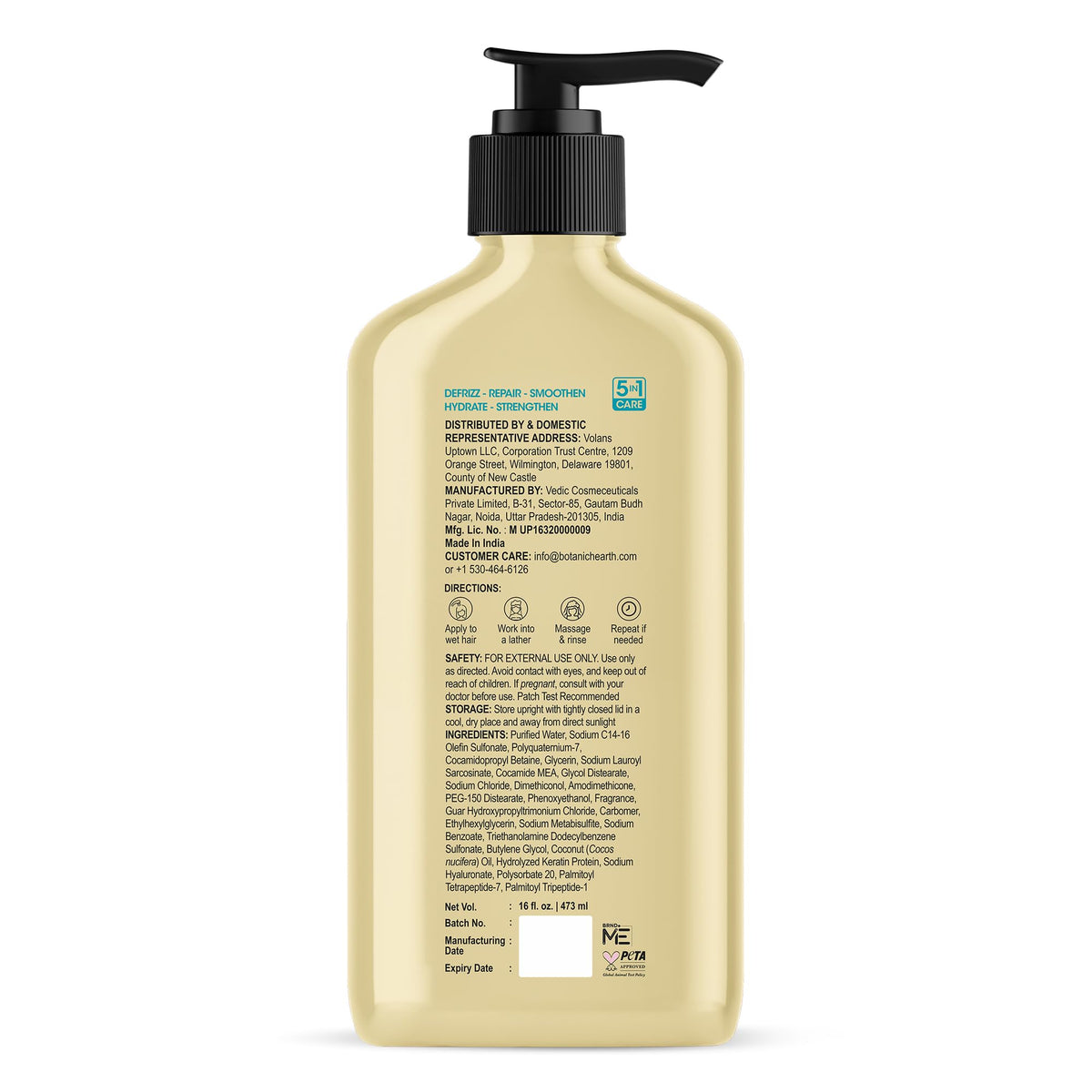 Botanic Hearth Coconut Oil Shampoo with coconut and flowers