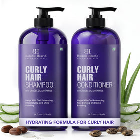 Botanic Hearth Curly Hair Shampoo and Conditioner Set front view