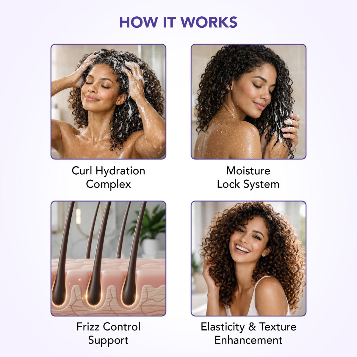 Botanic Hearth Curly Hair Shampoo and Conditioner Set side view
