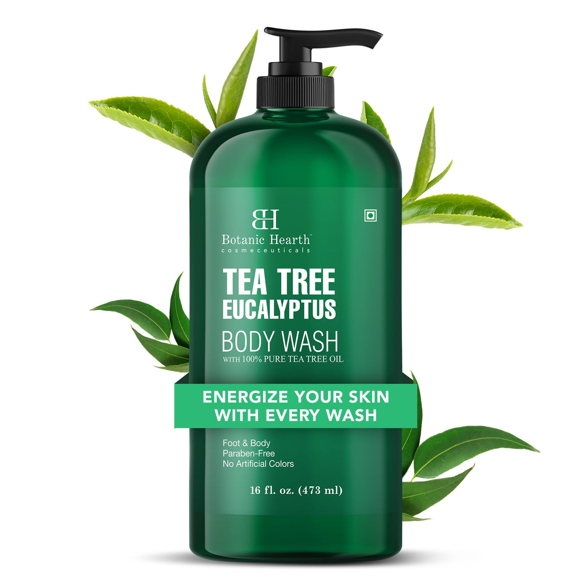 Botanic Hearth Eucalyptus & Tea Tree Body Wash front view 16 fl oz