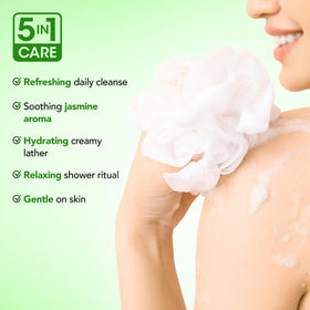 Botanic Hearth Jasmine Body Wash in a shower setting