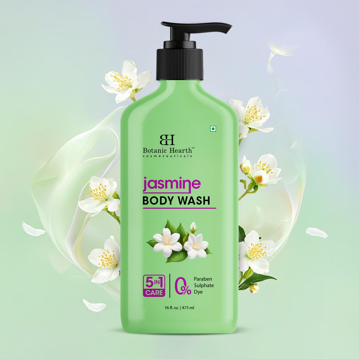 Botanic Hearth Jasmine Body Wash lather on skin