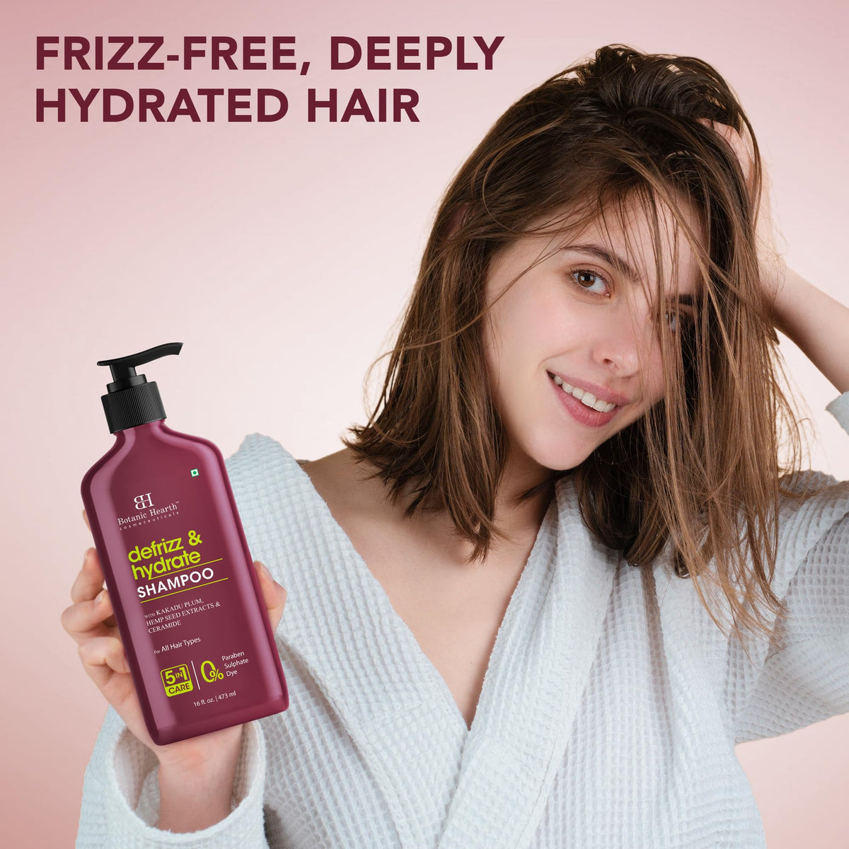 Botanic Hearth Kakadu Plum Shampoo on a shower shelf