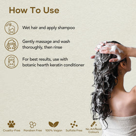 Botanic Hearth Keratin Shampoo 16 Fl oz in lifestyle setting