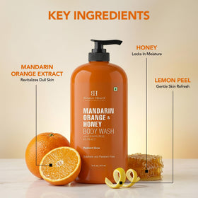 Botanic Hearth Mandarin Orange & Honey Body Wash back view