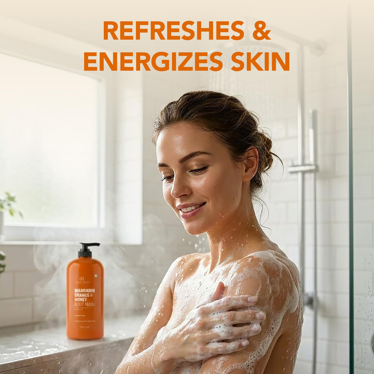 Botanic Hearth Mandarin Orange & Honey Body Wash with honey and oranges