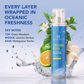 Botanic Hearth Ocean Kiss Hair Perfume & Body Mist bottle with label