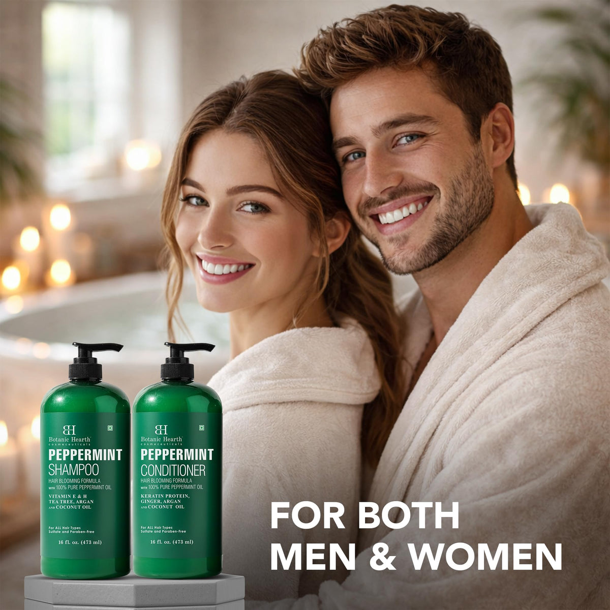Botanic Hearth Peppermint Oil Conditioner bottle close-up