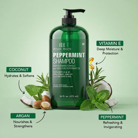 Botanic Hearth Peppermint Oil Shampoo 16 Fl oz back view