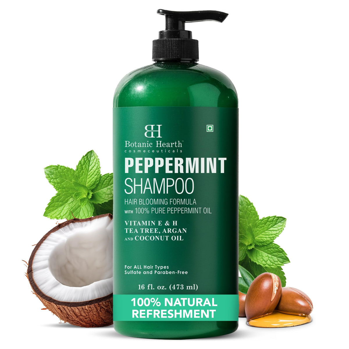 Botanic Hearth Peppermint Oil Shampoo 16 Fl oz front view