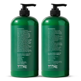 Botanic Hearth Peppermint Oil Shampoo and Conditioner Set with fresh peppermint leaves