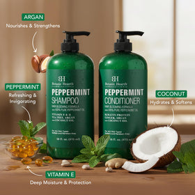 Botanic Hearth Peppermint Oil Shampoo bottle close-up