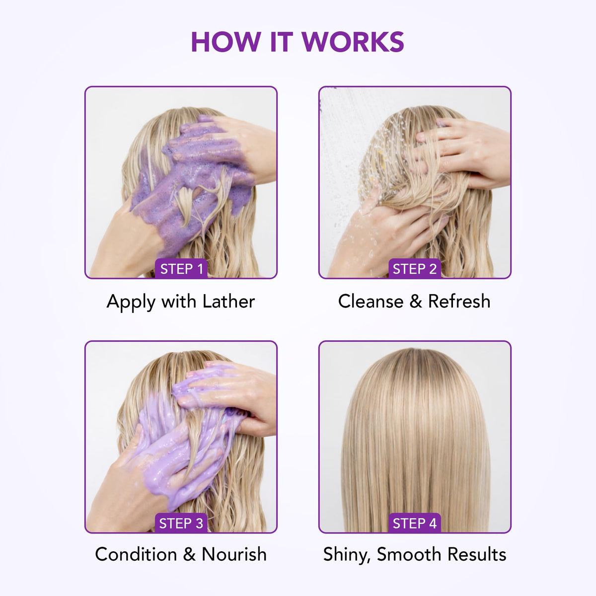 Botanic Hearth Purple Shampoo and Conditioner set with natural ingredients
