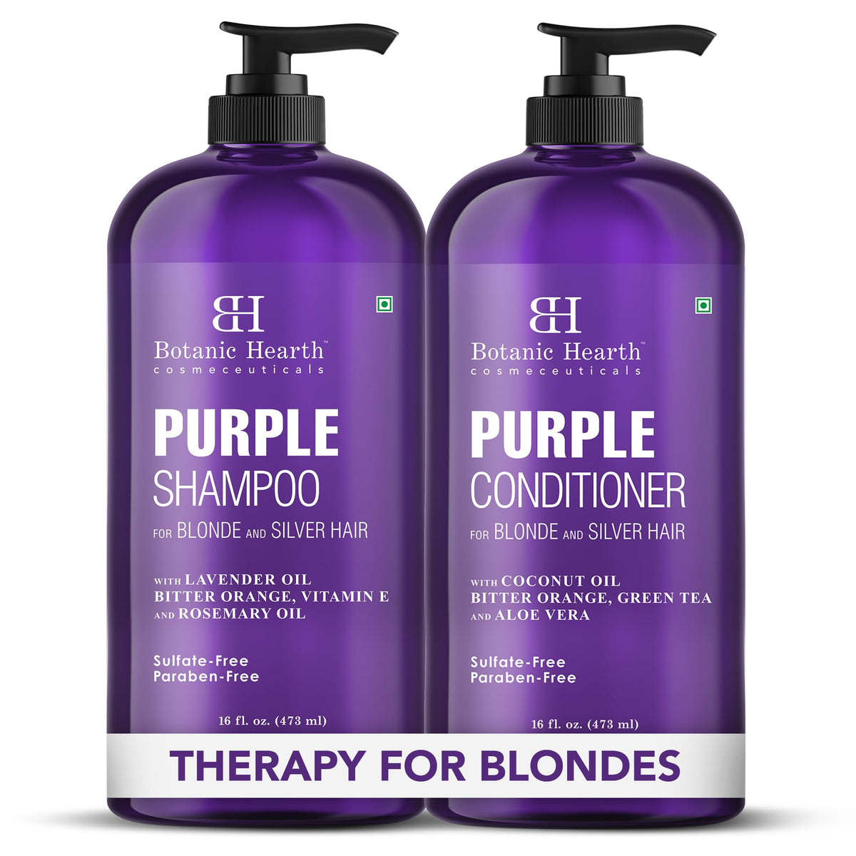Botanic Hearth Purple Shampoo front view 16 fl oz