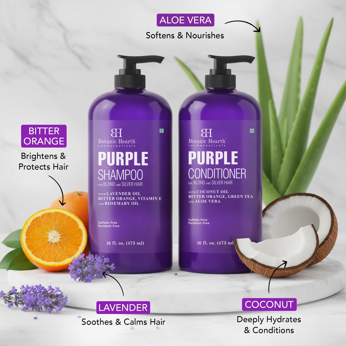 Botanic Hearth Purple Shampoo texture close-up