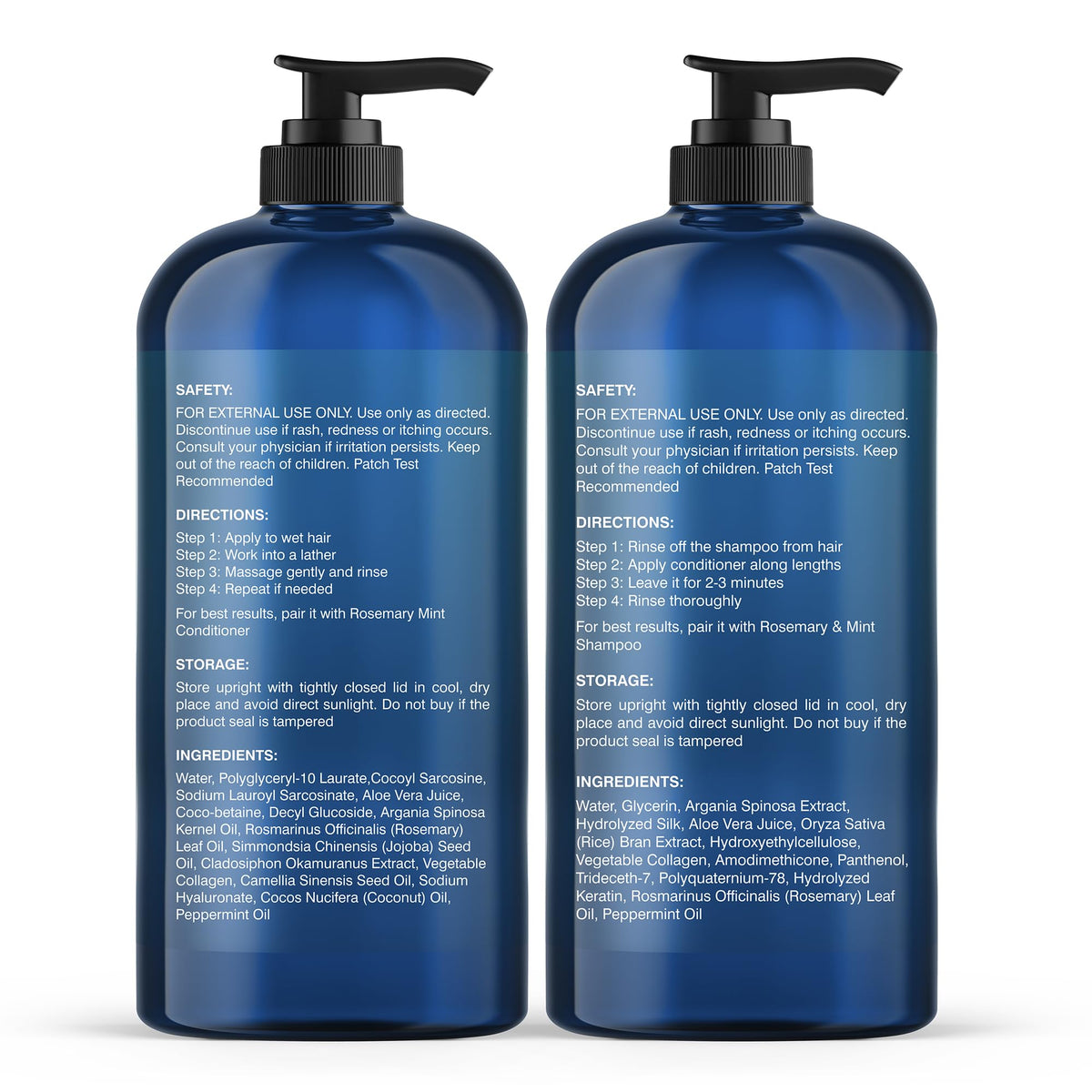 Botanic Hearth Rosemary Mint Shampoo and Conditioner set packaging