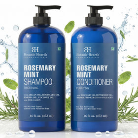 Botanic Hearth Rosemary Mint Shampoo bottle close-up