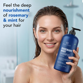 Botanic Hearth Rosemary Mint Shampoo bottle side view