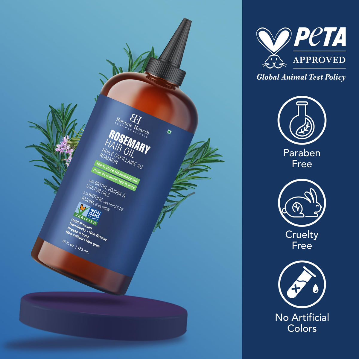 Botanic Hearth Rosemary Oil with scalp massager