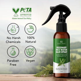 Botanic Hearth Rosemary & Rice Water Hair Growth Spray application demonstration